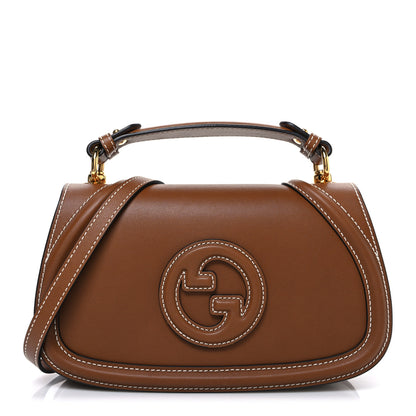 Gucci Roxy Calfskin Medium Blondie Top Handle Bag Brown 1 of 10