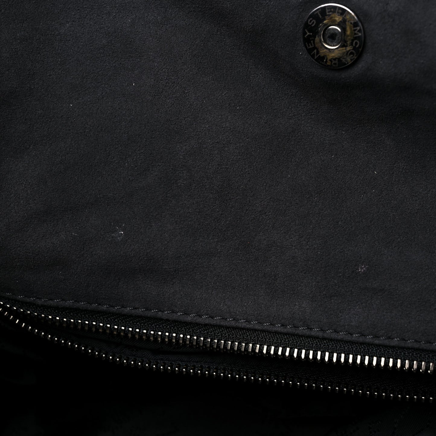 Studded Eco Suede Falabella Tote Black