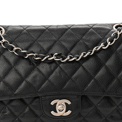 Chanel Caviar Quilted Medium Double Flap Black 8 of 13