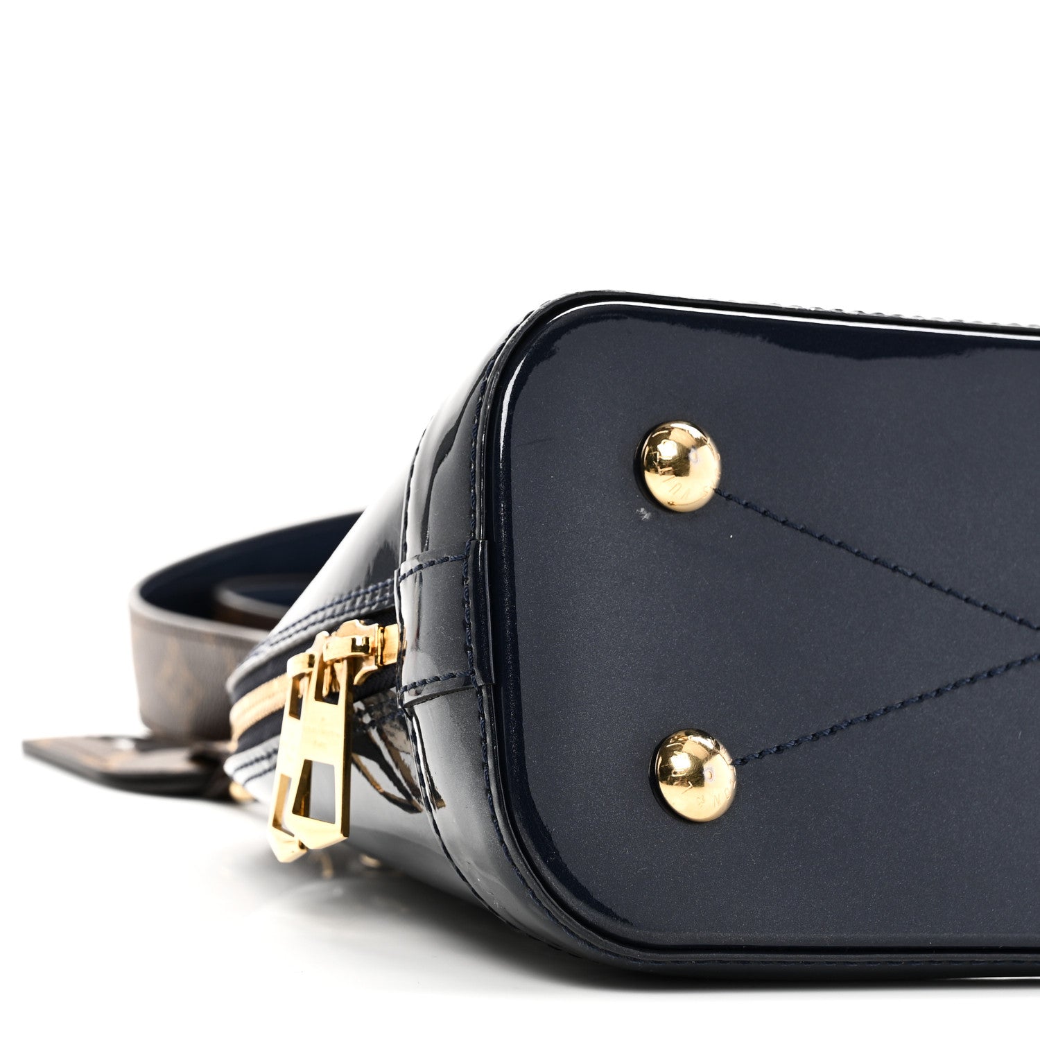 Louis Vuitton Patent Monogram Alma BB Marine 8 of 9