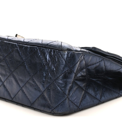 Chanel Metallic Aged Calfskin Quilted 2.55 Reissue 227 Flap Blue 10 of 11