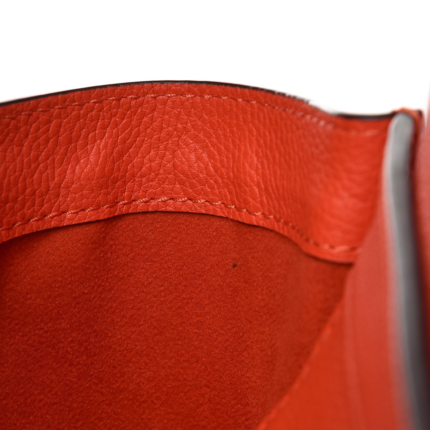 Drummed Calfskin Mini Luggage Vermillion