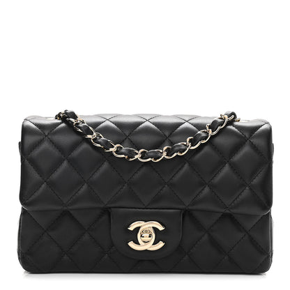 Chanel Lambskin Quilted Mini Rectangular Flap Black 1 of 11