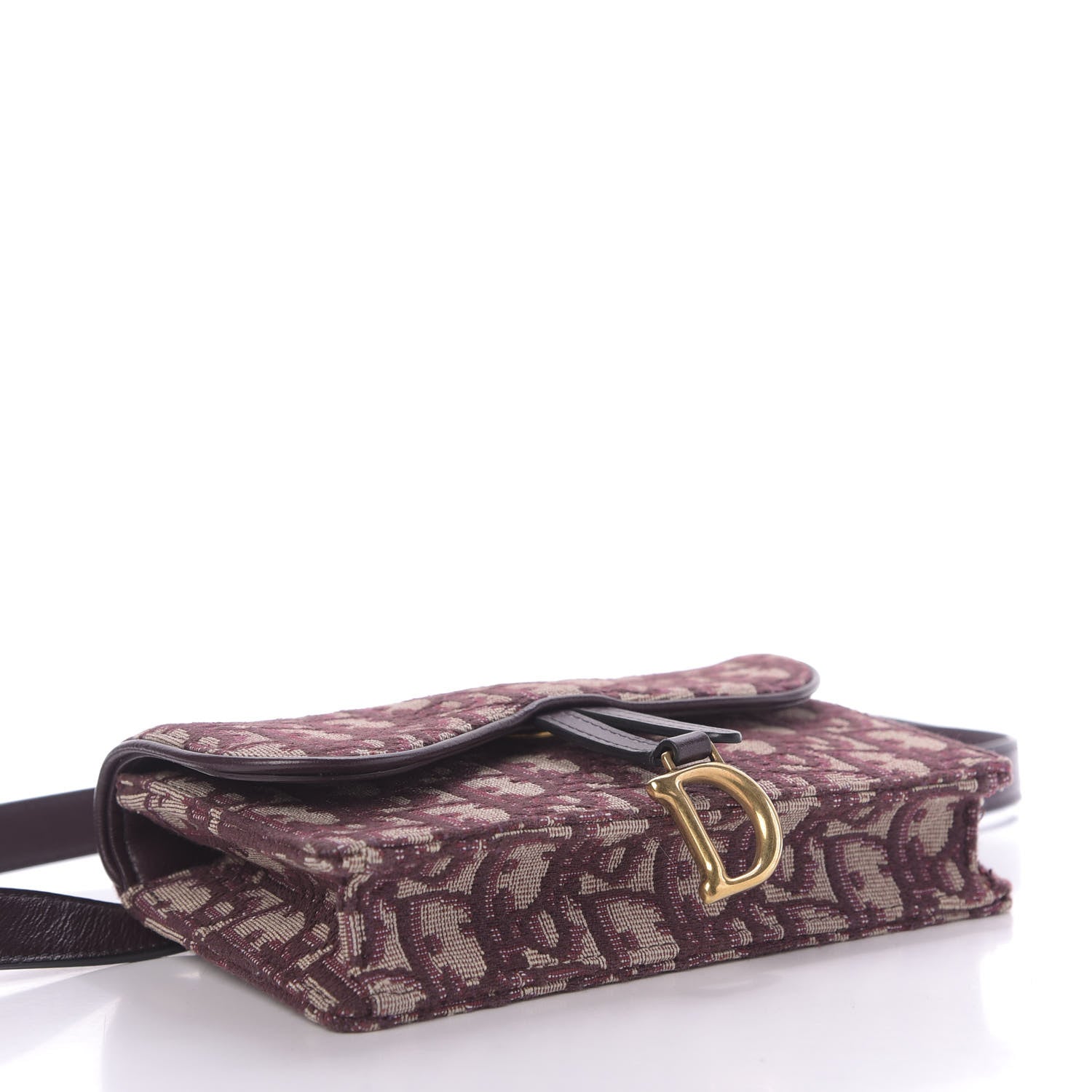 Christian Dior Oblique Saddle Belt Bag Bordeaux 4 of 8