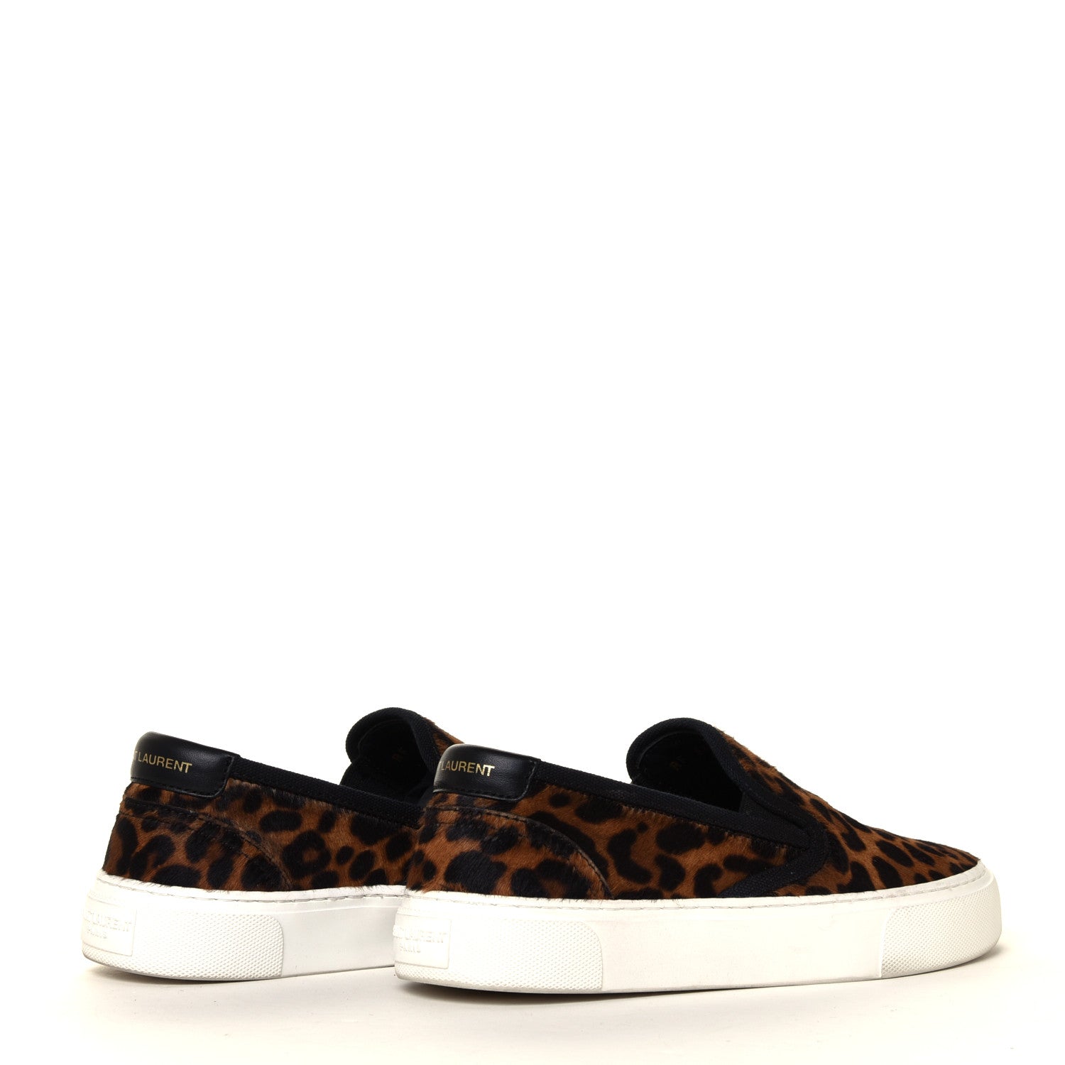 Saint Laurent Canvas Pony Spots Print Moon Plus Venice Slip On Sneakers 36.5 Natural Black 8 of 12