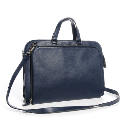 Prada Saffiano Travel Briefcase Baltico 3 of 11