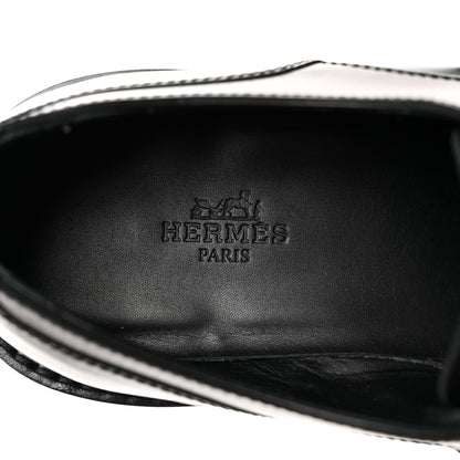 Hermes Glossed Calfskin First Oxford 39 Black 7 of 9