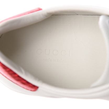 Gucci Calfskin Ayers Crystal Web Womens New Ace Pineapple Sneakers 38 White 8 of 11