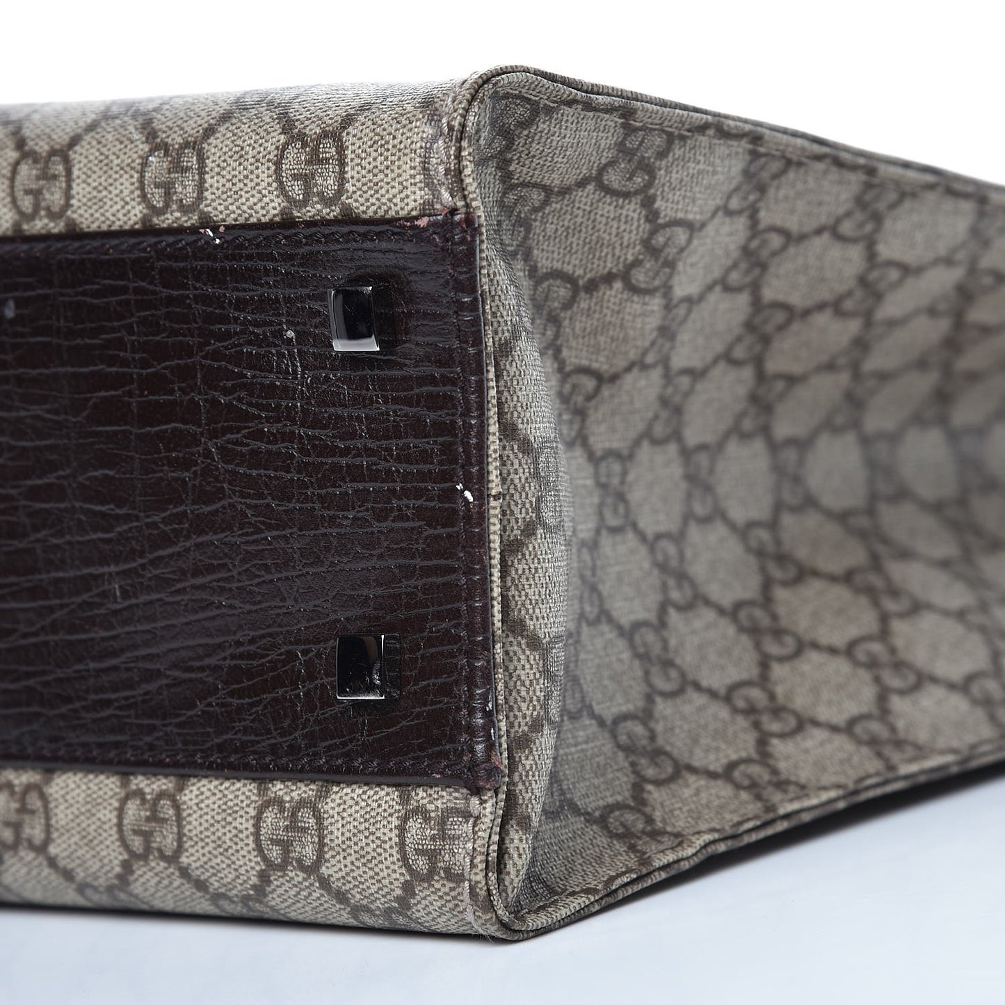 GG Plus Monogram Small Vertical Tote Dark Brown