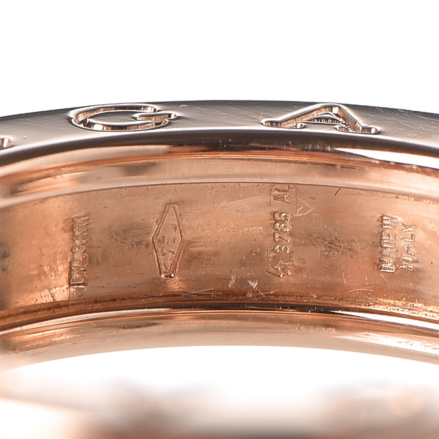 Bulgari 18K Rose Gold B.Zero1 Ring 50 5.25 3 of 5