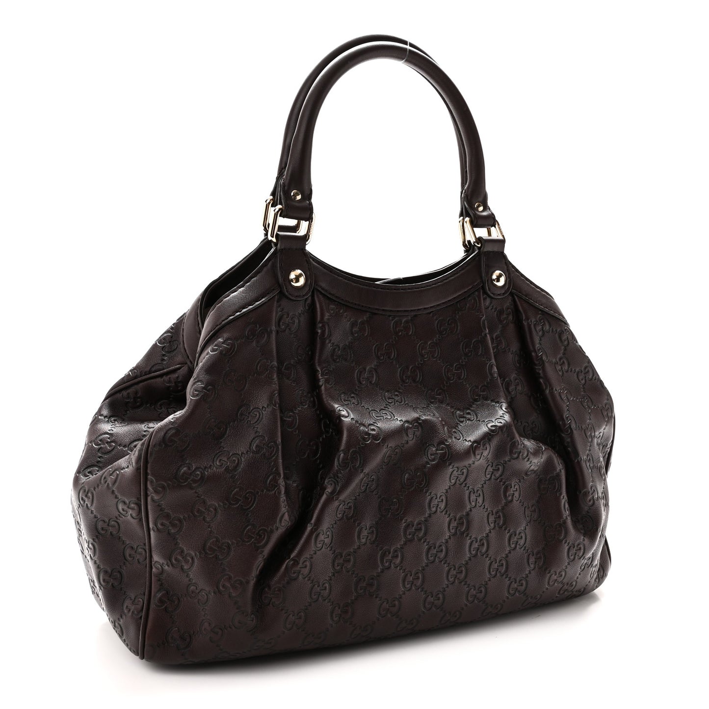 Guccissima Medium Sukey Tote Chocolate