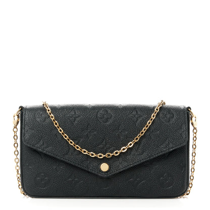 Louis Vuitton Empreinte Pochette Felicie Chain Wallet Black 1 of 12
