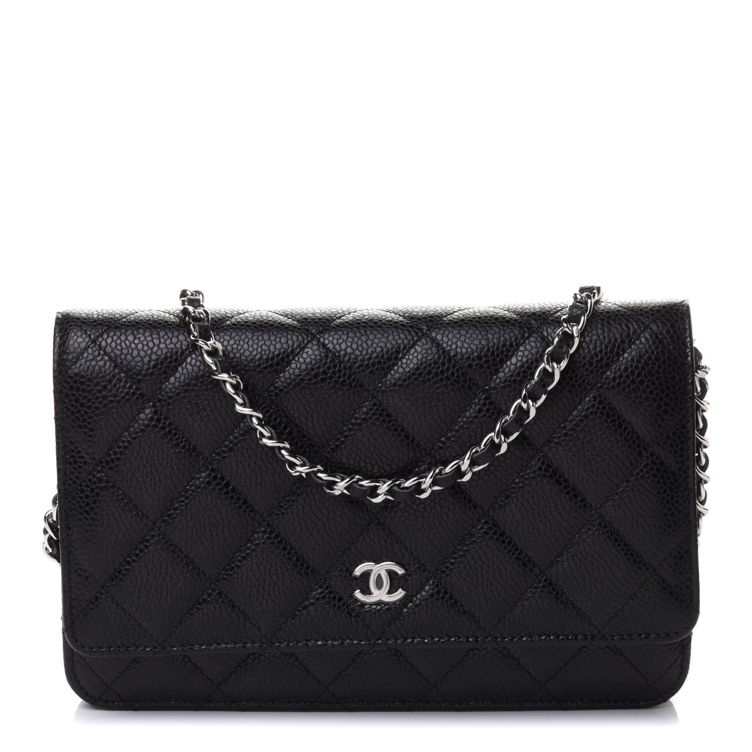 Chanel Caviar Quilted Wallet On Chain WOC Black 1 of 12