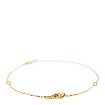 Gucci 18K Yellow Gold Diamond Star GG Station Bracelet 2 of 6