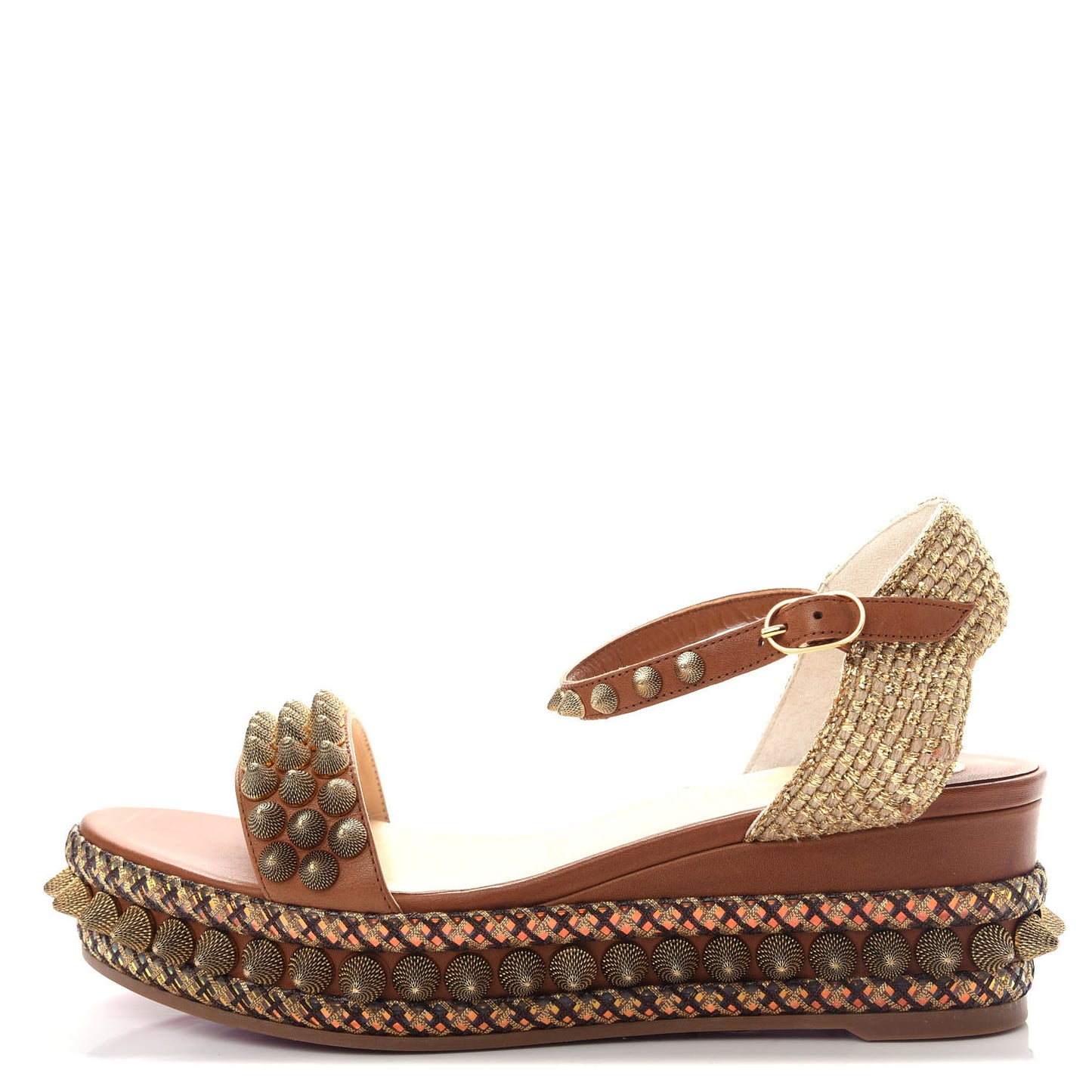 Calfskin Cordorella 60 Platform Sandals 37 Version Cuoio