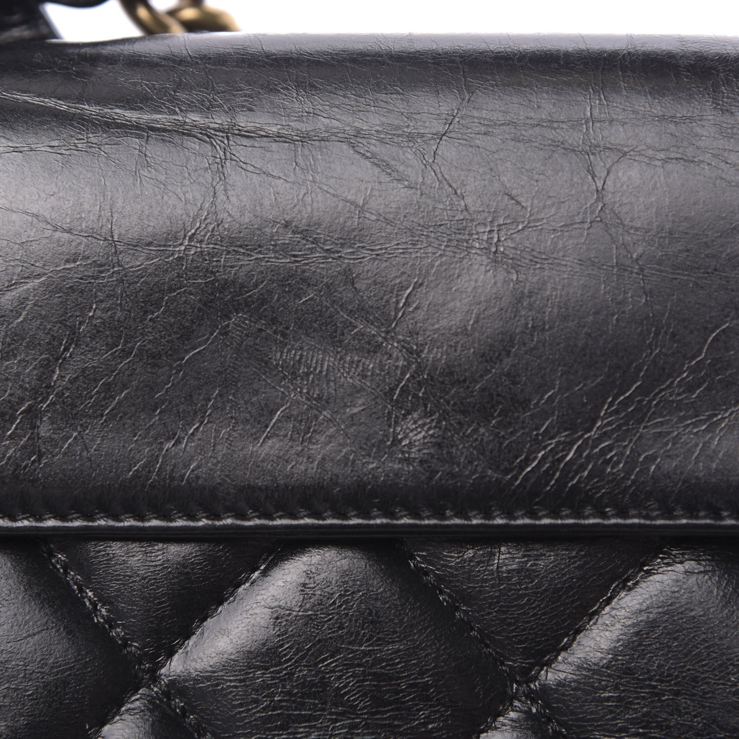 Chanel Glazed Calfskin Quilted Medium Perfect Edge Flap Black 11 of 13
