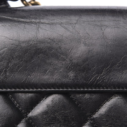 Chanel Glazed Calfskin Quilted Medium Perfect Edge Flap Black 11 of 13