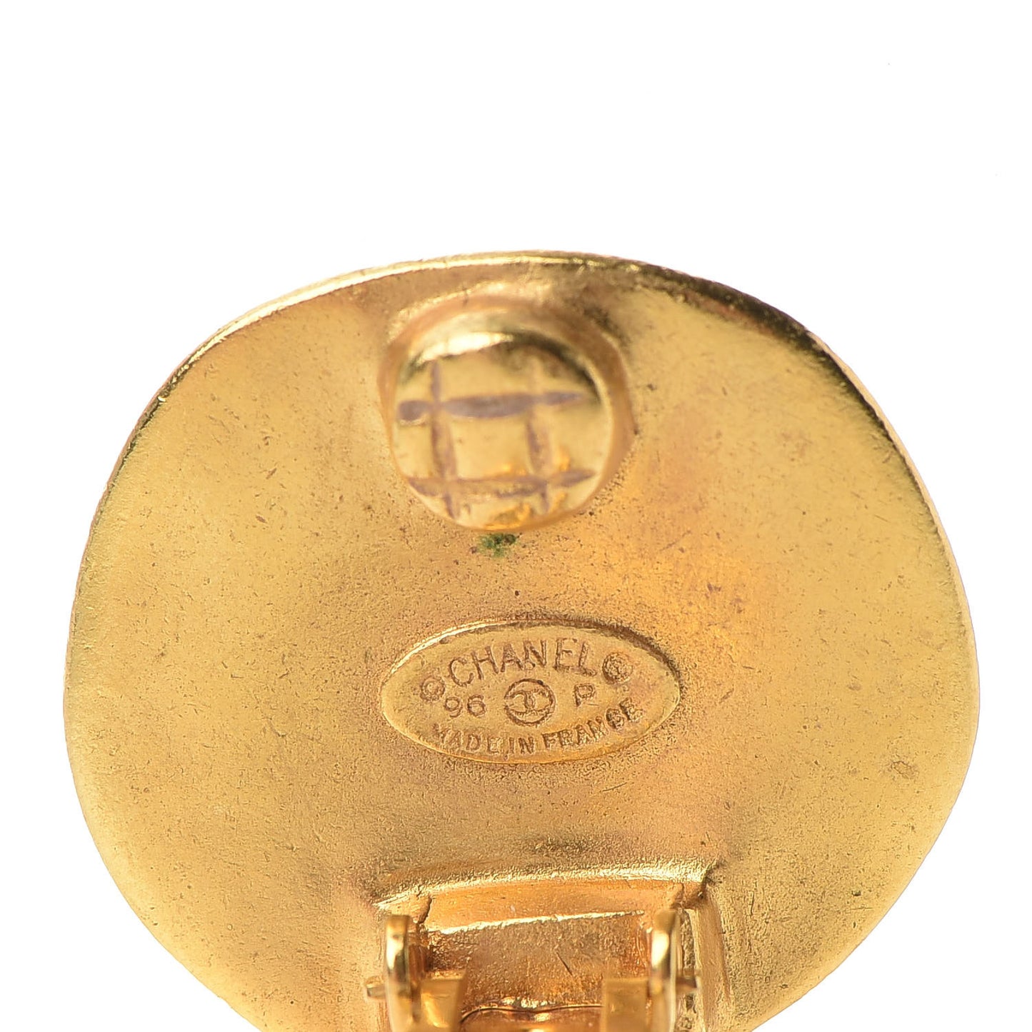 CC Clip On Earrings Gold