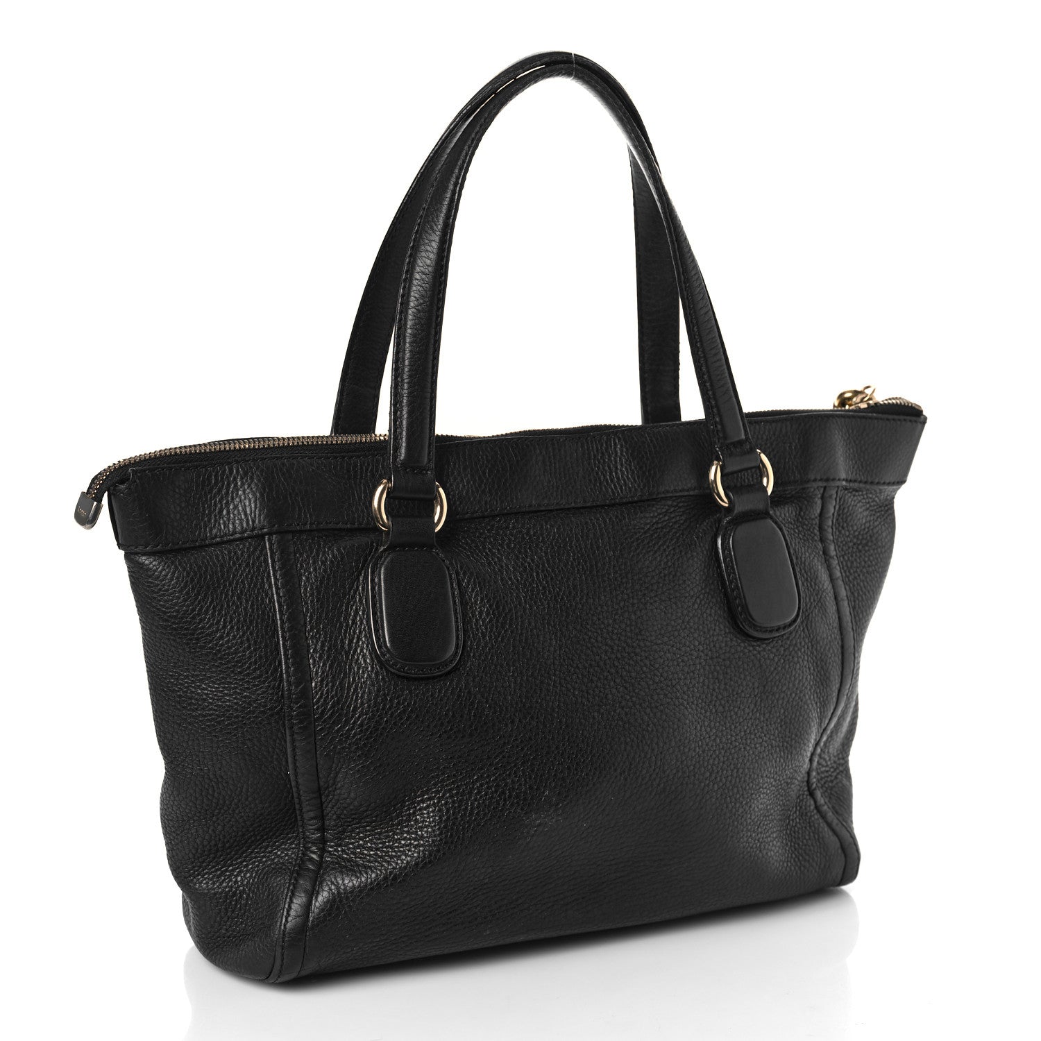 Gucci Pebbled Calfskin Small Soho Top Handle Bag Black 2 of 13