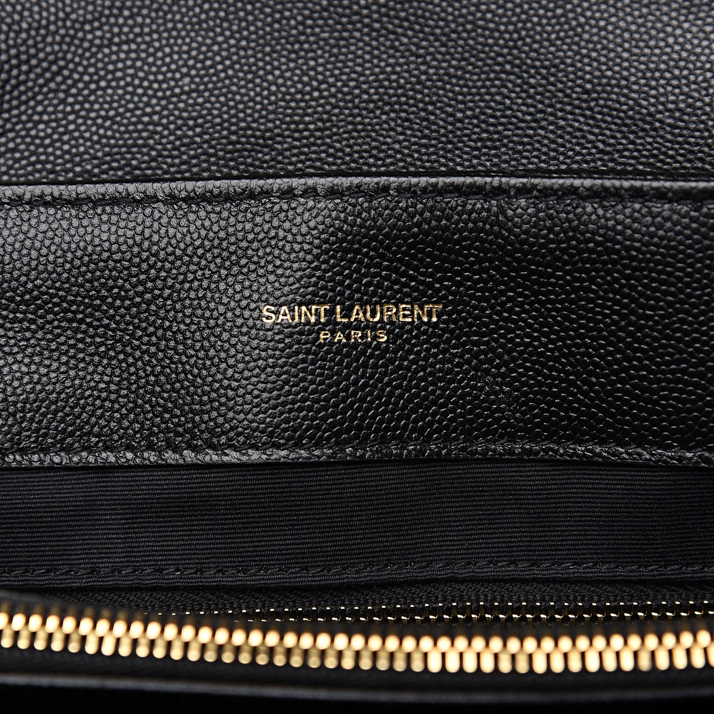 Grain de Poudre Calfskin Y Quilted Monogram Medium Loulou Chain Satchel Black