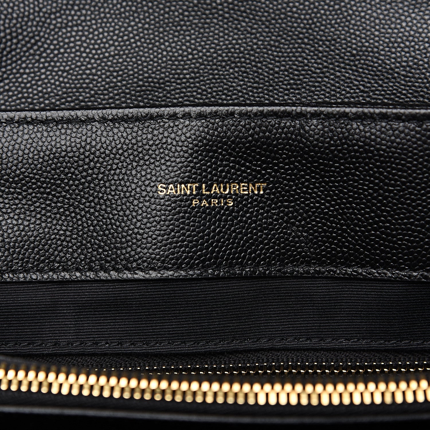 Saint Laurent Grain de Poudre Calfskin Y Quilted Monogram Medium Loulou Chain Satchel Black 5 of 9