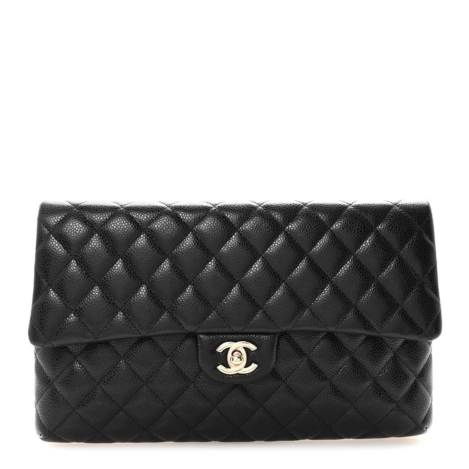 Chanel Caviar Quilted Flap Clutch Black 1 of 7