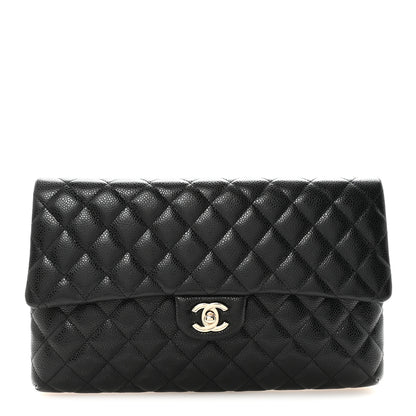 Chanel Caviar Quilted Flap Clutch Black 1 of 7