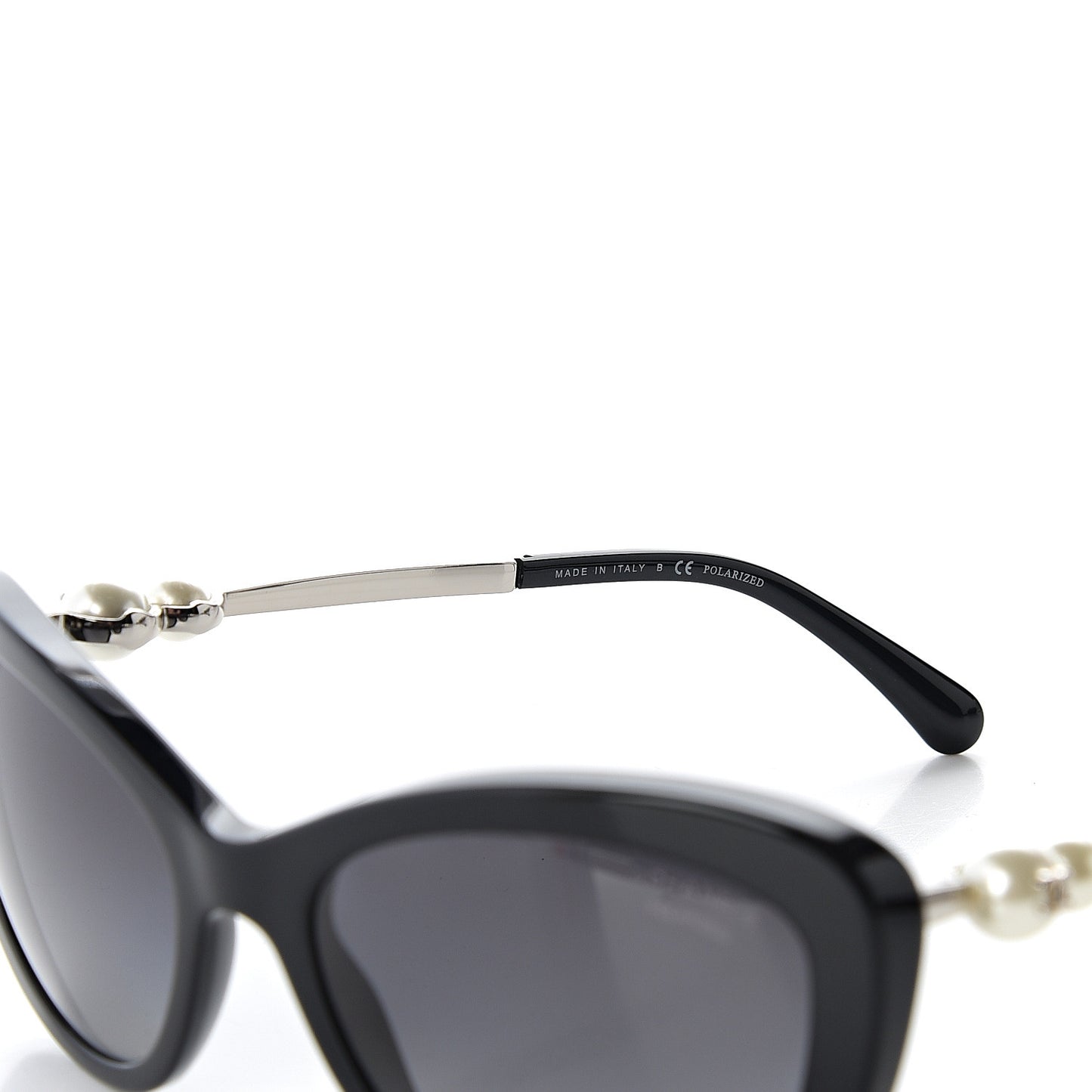 Acetate Pearl Cat Eye Sunglasses 5340-H Black