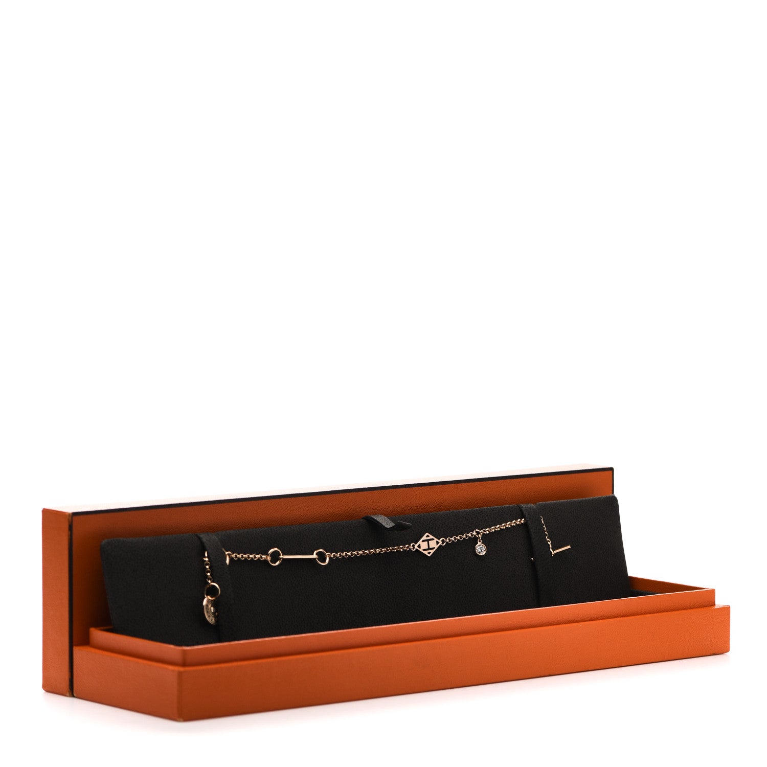 Hermes 18K Rose Gold Diamond Gambade Bracelet SH 4 of 4