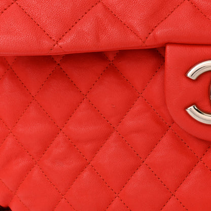 Chanel Washed Lambskin Quilted Maxi Chain Around Flap Red 13 of 15