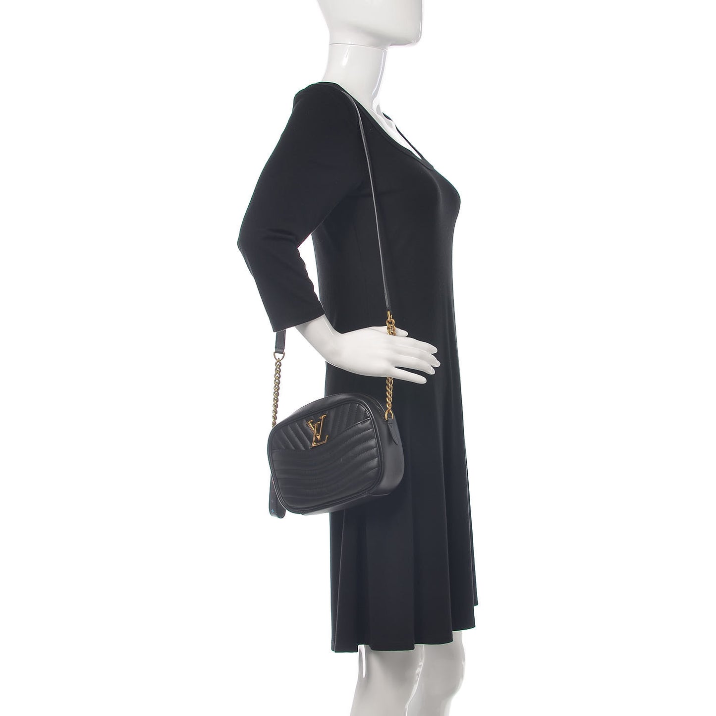 Calfskin New Wave Camera Bag NV Black