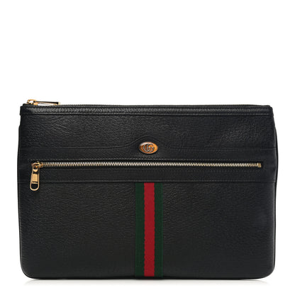 Gucci Calfskin Large Ophidia Pouch Clutch Black 1 of 7