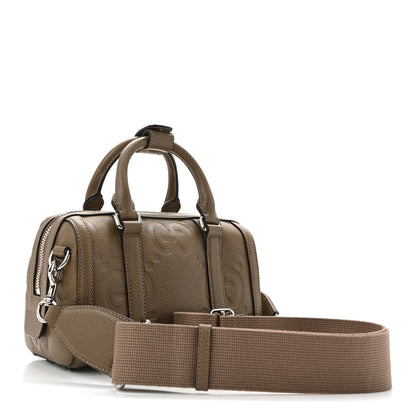 Gucci Piuma Calfskin Jumbo GG Embossed Mini Duffle Bag Good Taupe 3 of 13