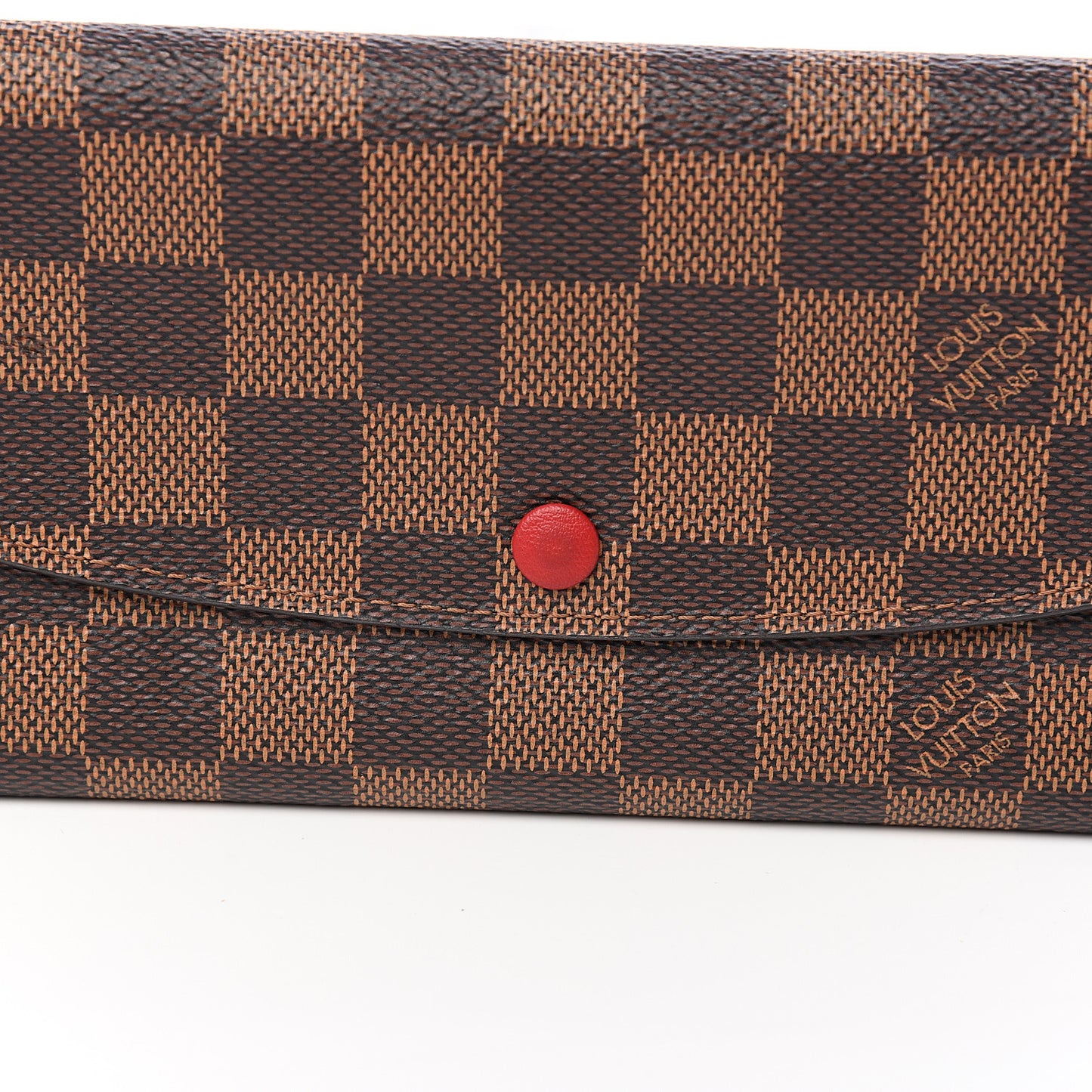 Damier Ebene Emilie Wallet Red