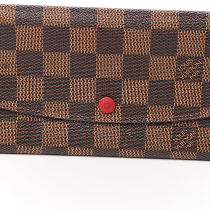 Louis Vuitton Damier Ebene Emilie Wallet Red 7 of 7