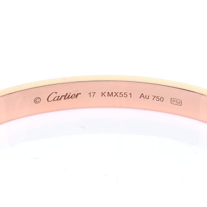 Cartier 18K Pink Gold LOVE Bracelet 17 4 of 7