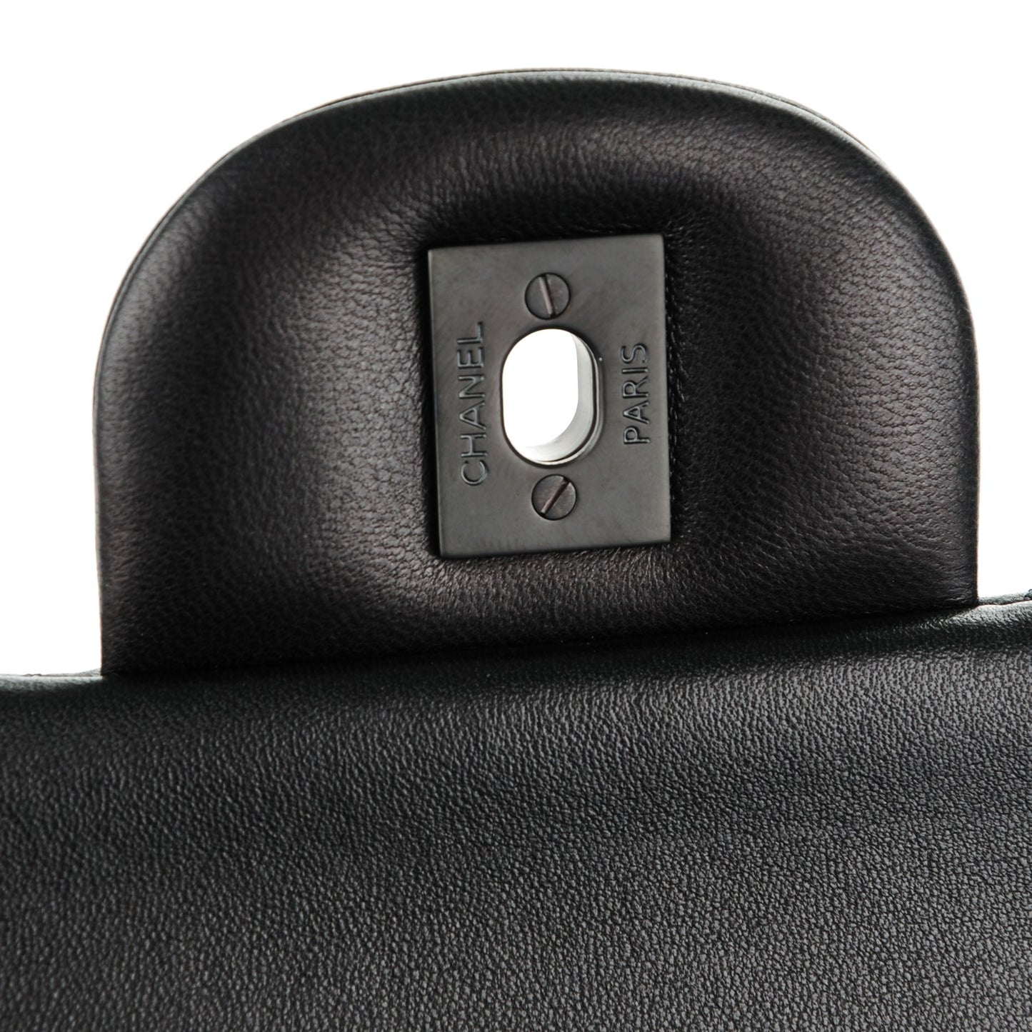 Lambskin Quilted Jumbo Double Flap So Black
