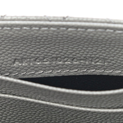 Saint Laurent Grain De Poudre Textured Mixed Matelasse Triquilt Small Monogram Envelope Wallet New Stone 7 of 10