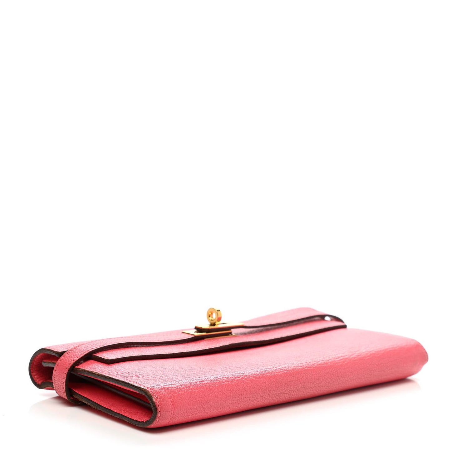 Chevre Mysore Kelly Longue Wallet Rose Azalee