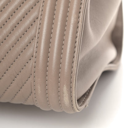 Chanel Calfskin Chevron Quilted Boy Shopping Tote Taupe 6 of 6