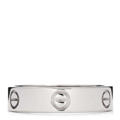 Cartier 18K White Gold 5.5mm LOVE Ring 65 11 3 of 4