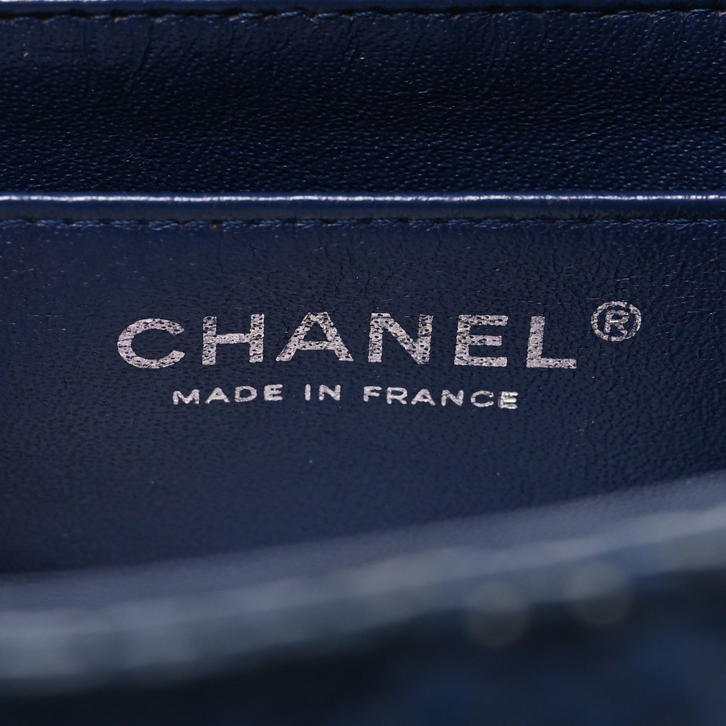 Lambskin Perforated Jumbo Single Flap Blue