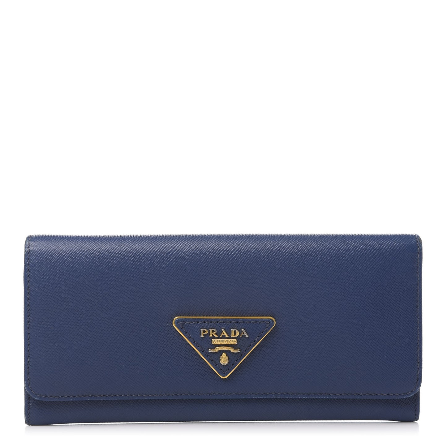 Saffiano Triangle Continental Flap Wallet Bleuette