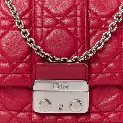 Christian Dior Lambskin Cannage Miss Dior Promenade Pouch Red 9 of 11