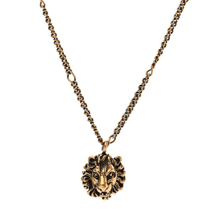 Gucci Metal Lion Head Necklace Gold 4 of 7