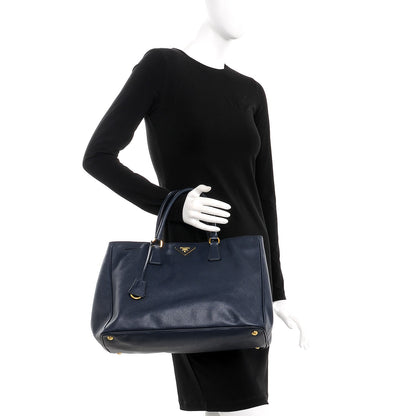 Prada Saffiano Lux Medium Tote Baltico 2 of 20