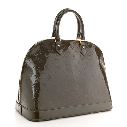 Louis Vuitton Vernis Alma GM Vert Bronze 3 of 10