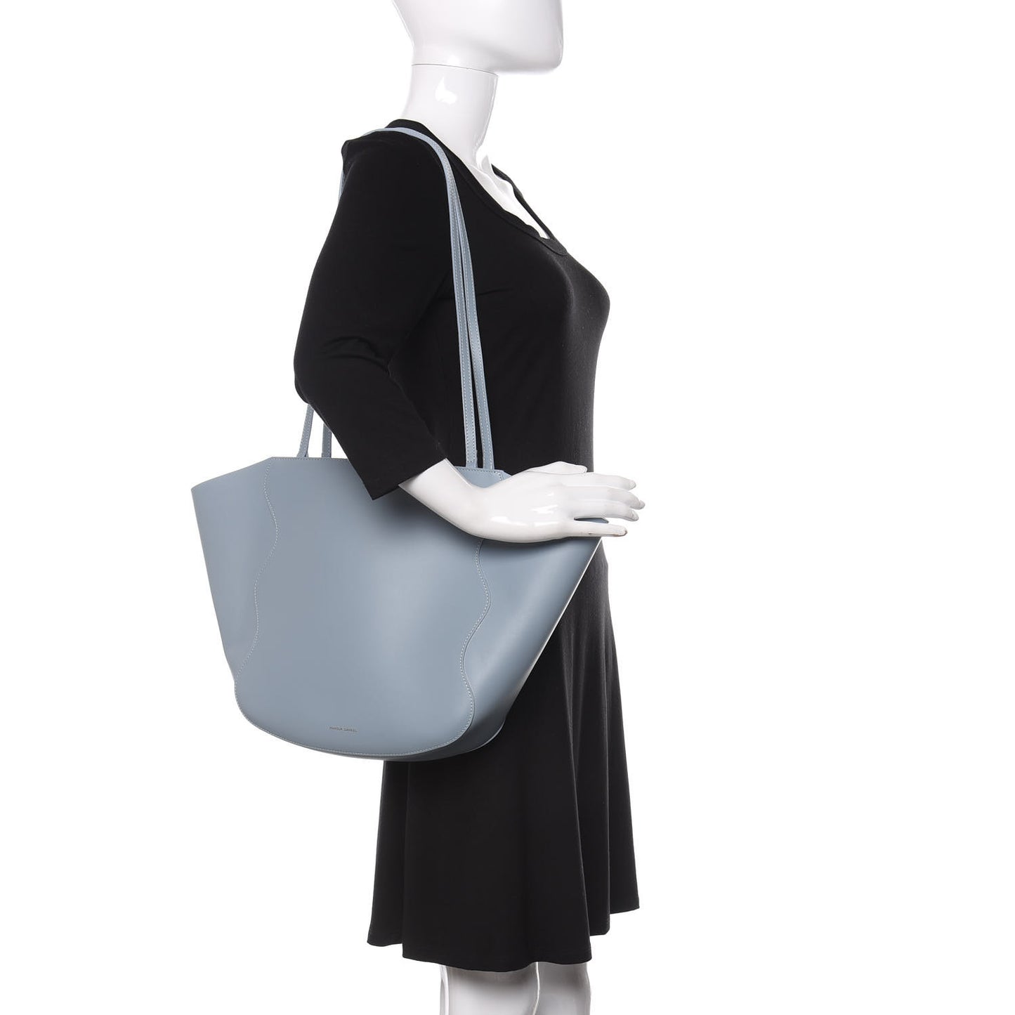 Calfskin Ocean Tote Grey Blue