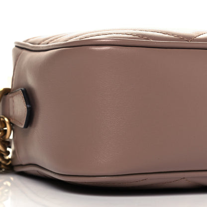 Gucci Calfskin Matelasse Small GG Marmont Chain Shoulder Bag Porcelain Rose 8 of 9