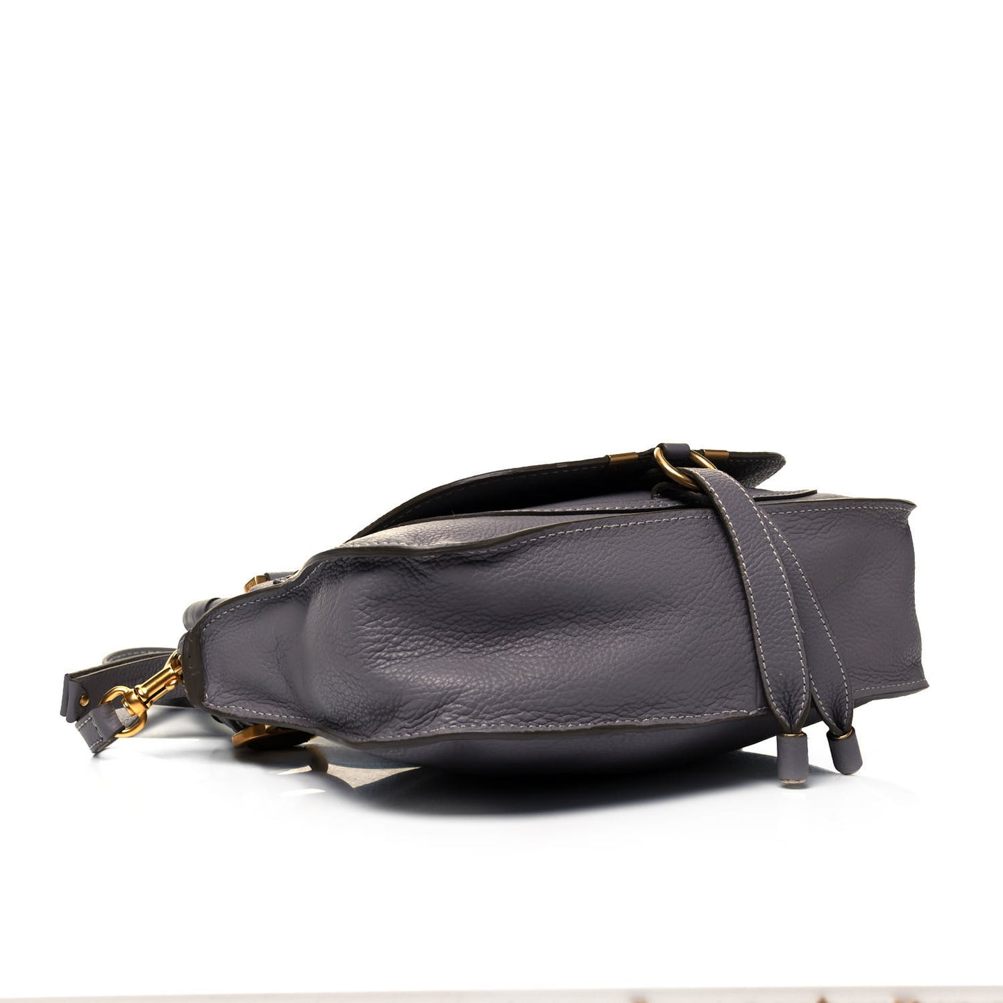 Calfskin Small Marcie Satchel Cashmere Grey